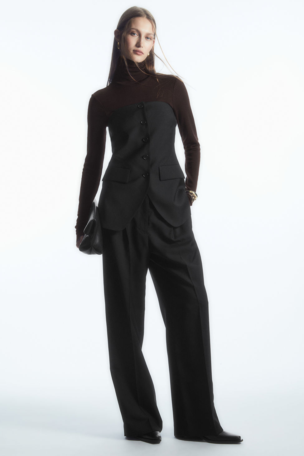 PLEATED WIDE-LEG WOOL TROUSERS | COS UK