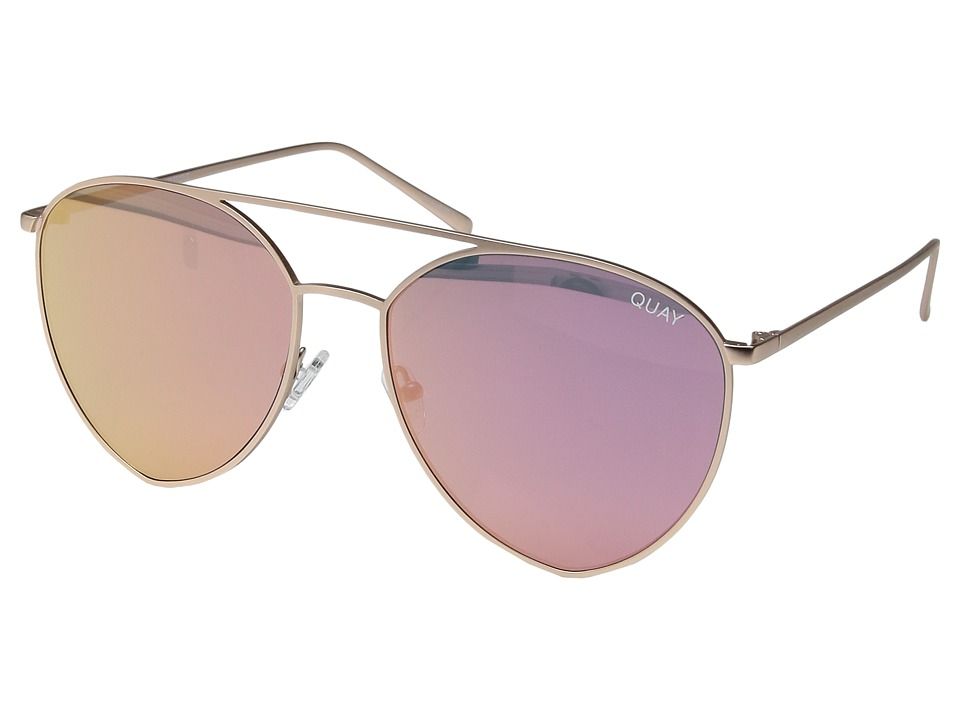 QUAY AUSTRALIA - Indio (Gold/Pink) Fashion Sunglasses | Zappos