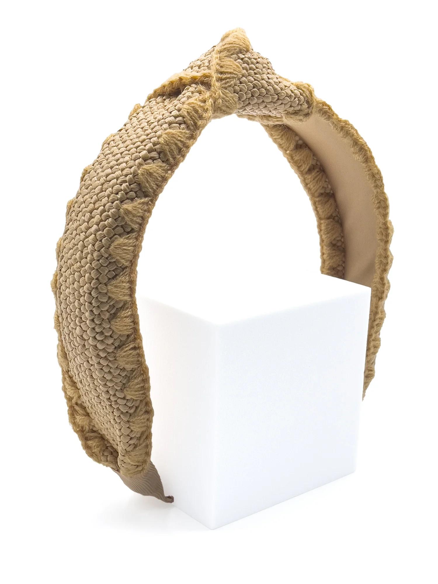 Time and Tru Women's Stitched Edge Headband, Ivory | Walmart (US)