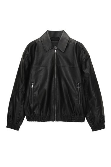 Oversize faux leather jacket | PULL and BEAR UK