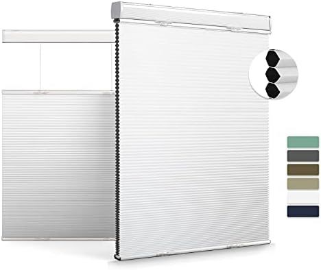 Boolegon Top Down Bottom Up Cellular Shades for Windows Cordless 100% Blackout Honeycomb Blinds C... | Amazon (US)