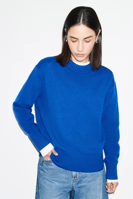 Dion Crew Neck Knit, COBALT BLUE / XS | ALIGNE UK & EU