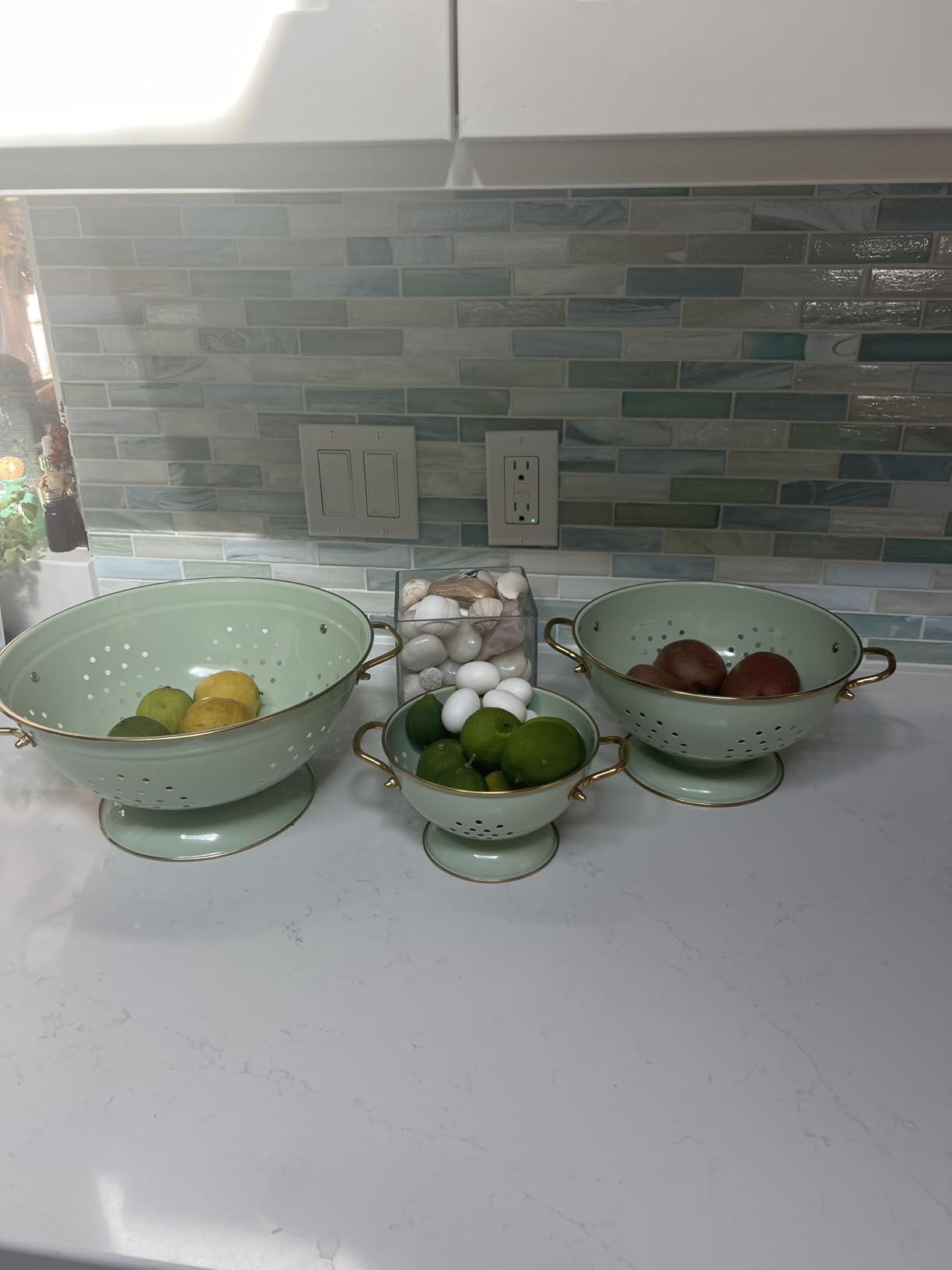 Metal Colander Set of 3, Strainer Basket with Handles perfect for Spaghetti, Pasta, Berry, Vegeta... | Amazon (US)