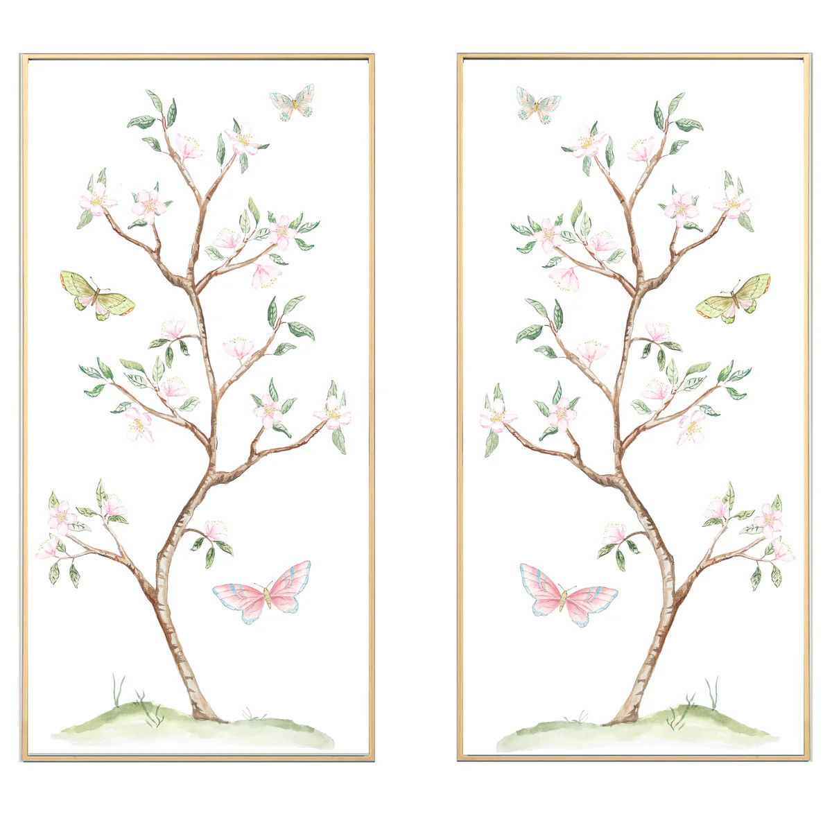 Original Tall Cherry Blossom Chinoiserie Print | Sweet Pea and Whimsy