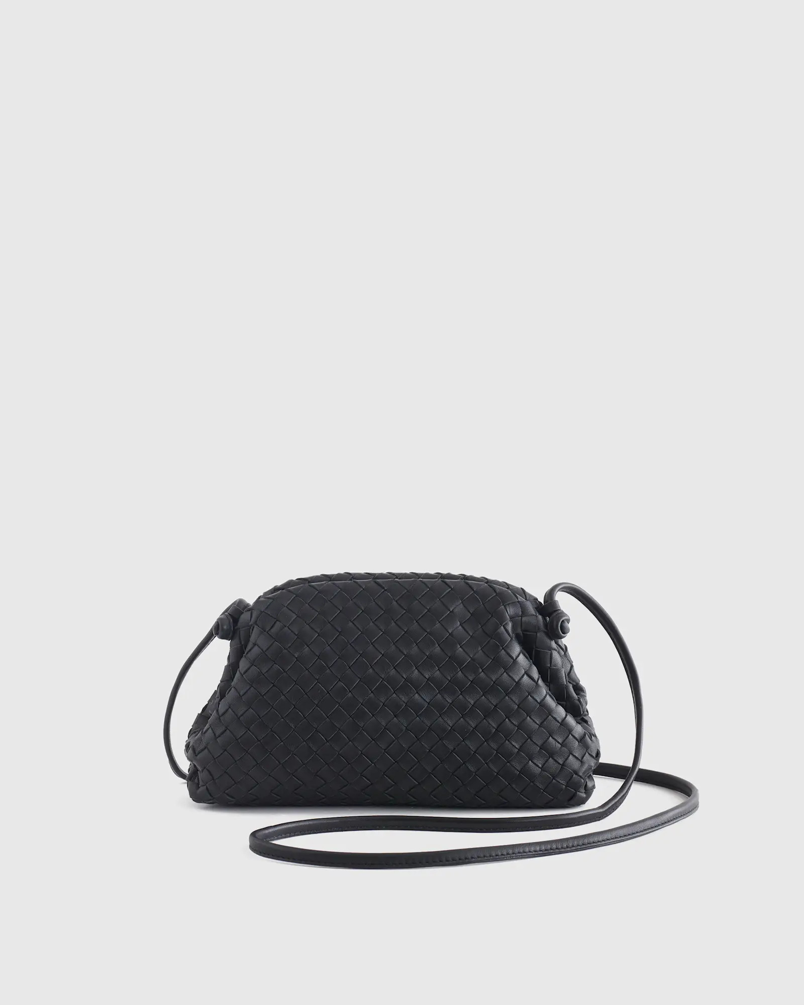 Italian Leather Handwoven Pouch Crossbody Clutch | Quince