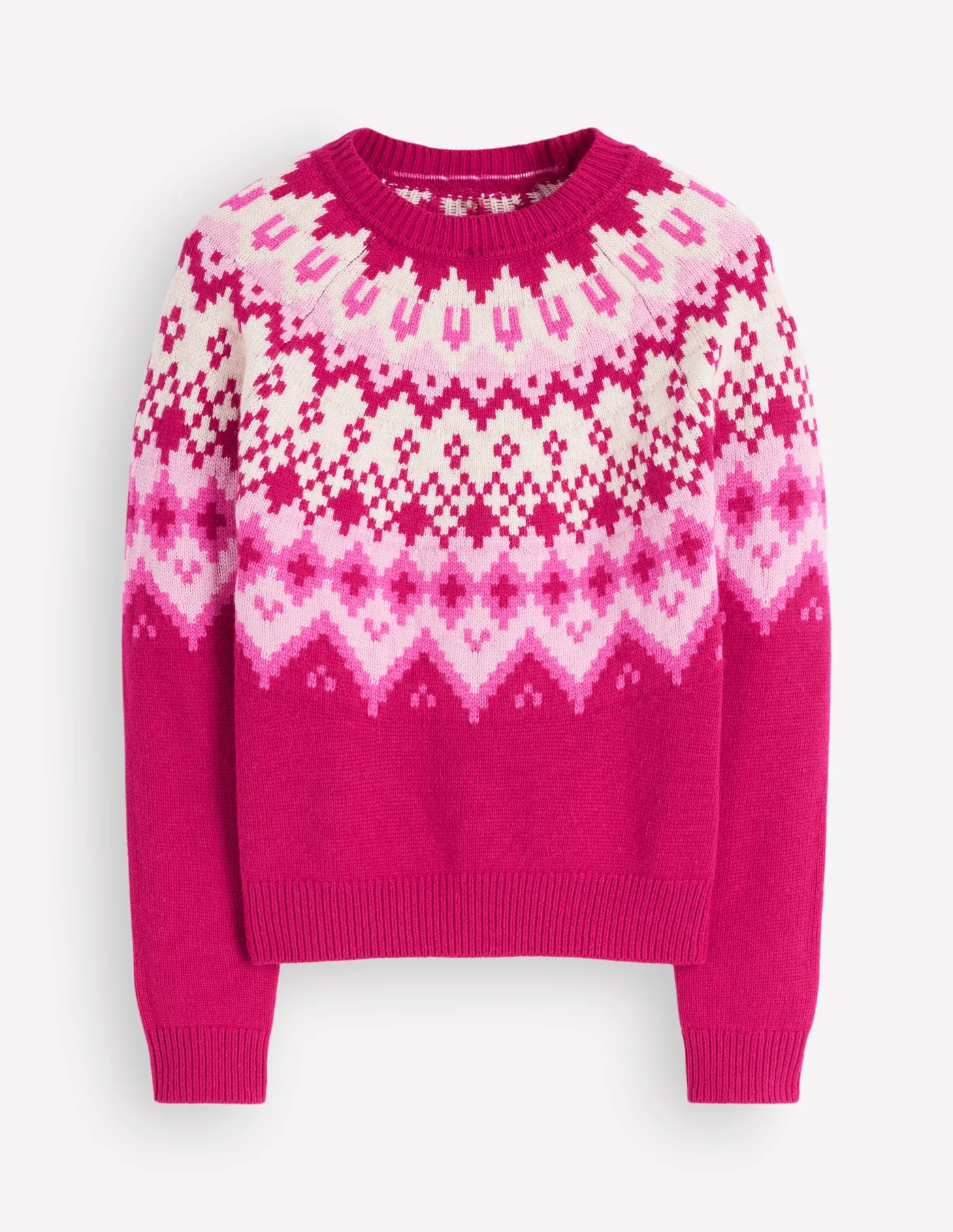 Mae Fair Isle Knitted Jumper-Red Bud Melange | Boden UK