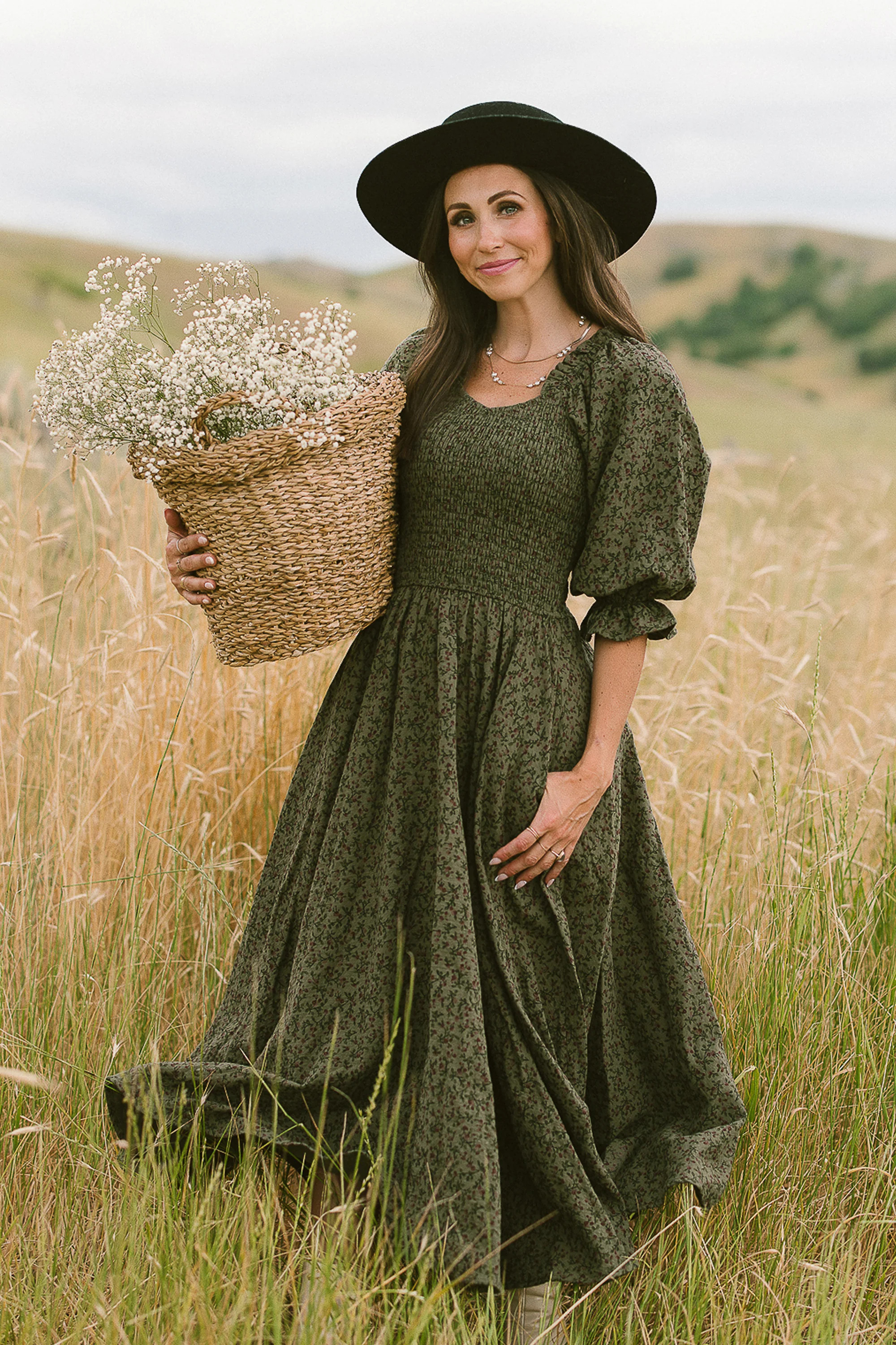 Teagan Dress in Woodland Floral 5X | Ivy City Co