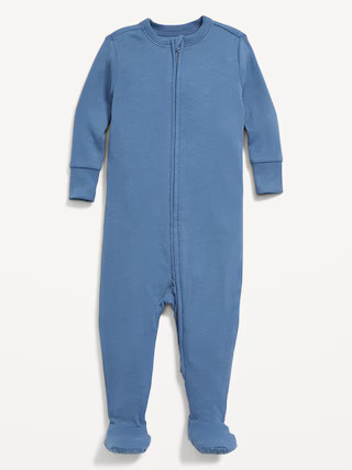 Snug-Fit 2 Way Zip Footed One-Piece for Baby | Old Navy (US)