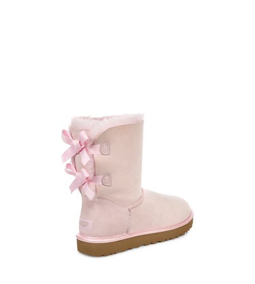 UGG Women's Bailey Bow II Metallic Sheepskin In Seashell Pink, Size 5 | UGG (US)