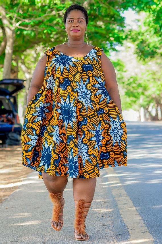 plus size dresses african print