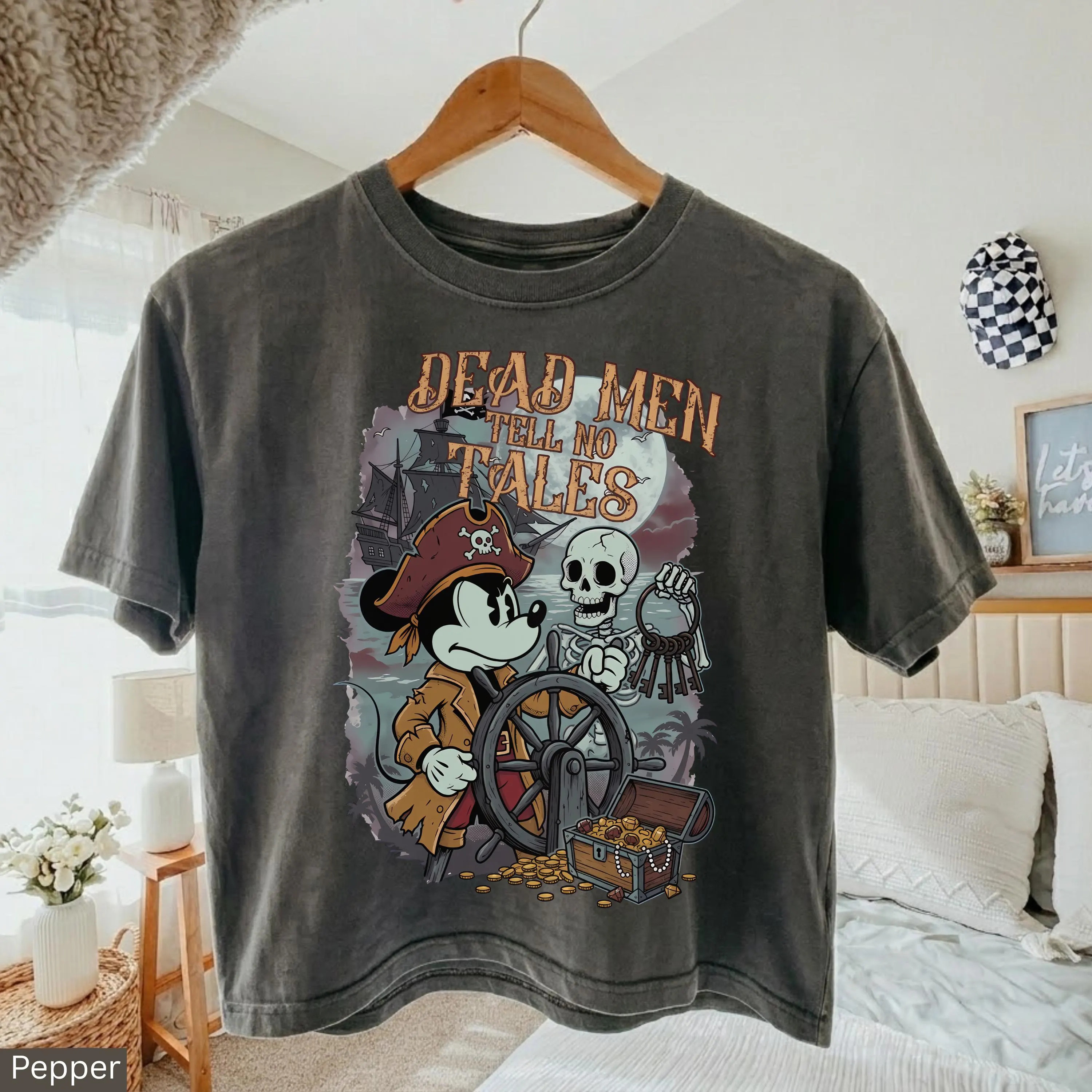Vintage Pirates of the Caribbean Comfort Colors® Boxy Tee, Mickey Pirate Dead Men Tell No Tales Crop Top, Disney 2026 Vacation Halloween Tee | Etsy (Global)