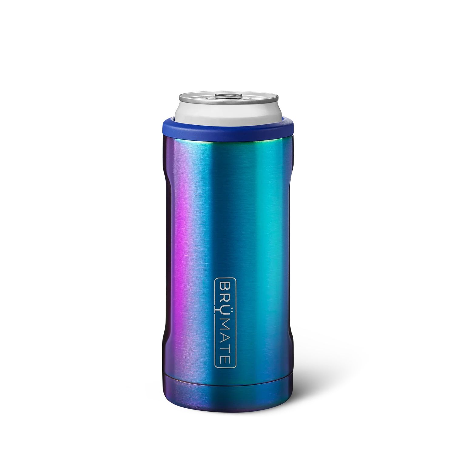 Hopsulator Slim Can Cooler (12oz) - Rainbow Titanium | BruMate