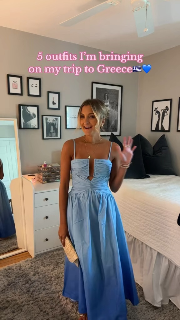 5 outfits I’m bringing with me on my trip to Greece. Code MCKENZIE20 for 20% off wearing an XS #europeoutfit