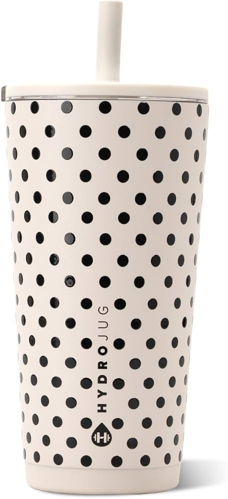 HydroJug Polka Dot Everyday Tumbler 20 oz, Ceramic-Lined, French Vanilla | Amazon (US)