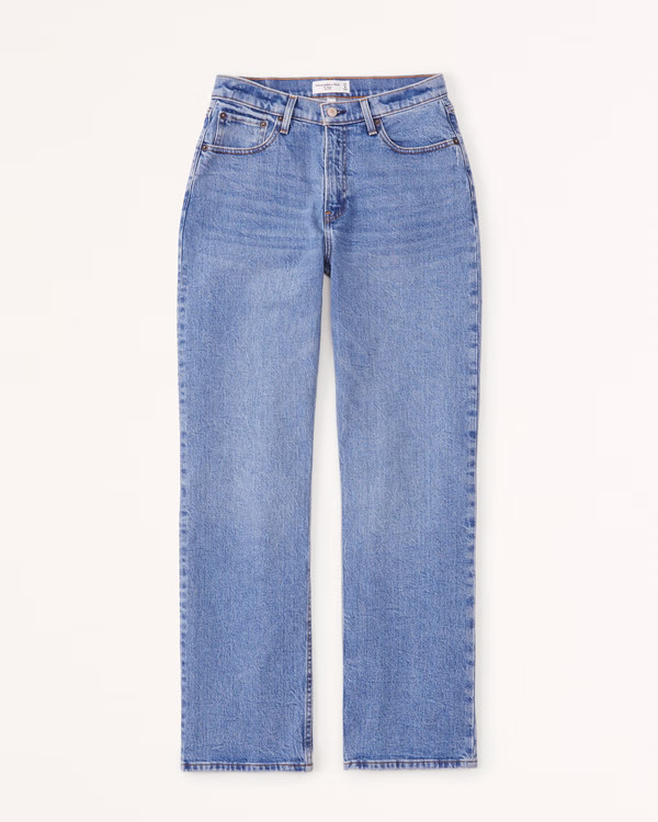 Curve Love Mid Rise Baggy Jean | Abercrombie & Fitch (US)