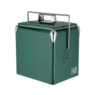 Foster & Rye Green Stainless Steel Cooler, Plastic Lined, Vintage Style Beer and Wine Cooler, Portable Beverage Chiller and Ice Chest, Set of 1 | Target