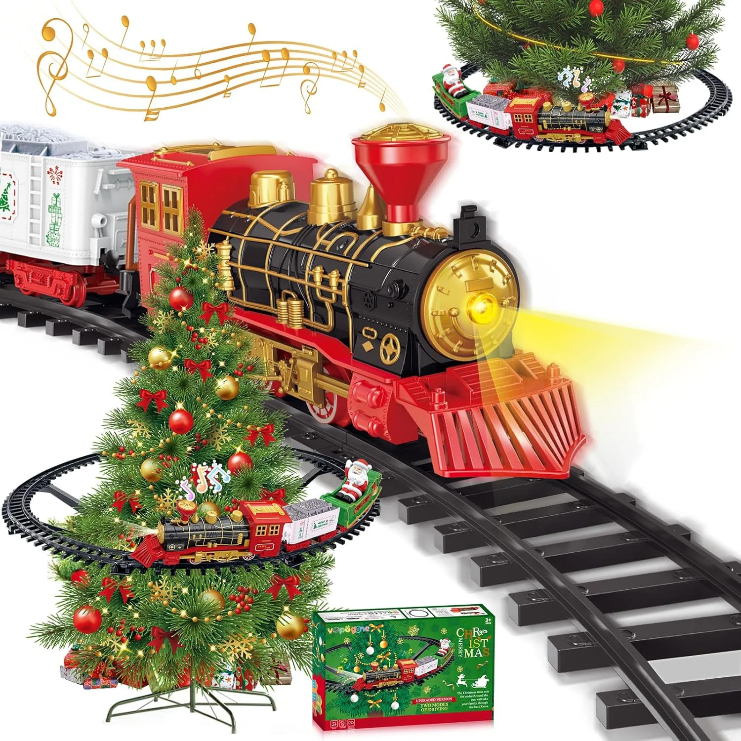 Christmas Electric Train Set, Dual-Mode Christmas Train Toy Set with Track, Tree Hanging Train Li... | Walmart (US)