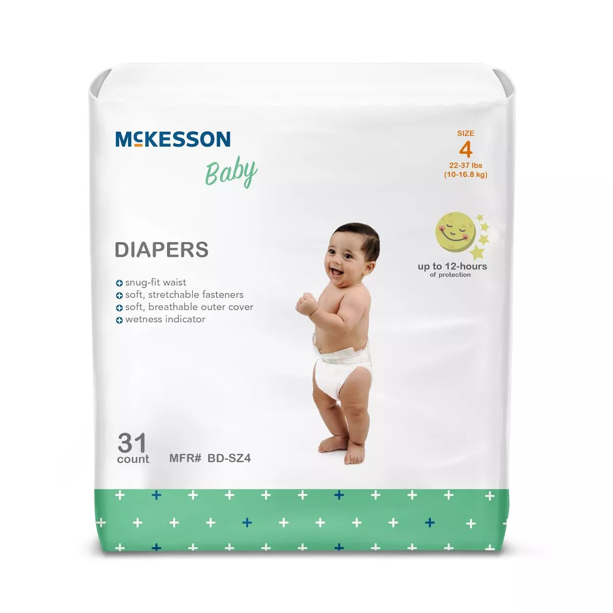 McKesson Baby Diapers, Disposable, Moderate Absorbency, Size 4, 31 Count, 4 Packs, 124 Total | Target