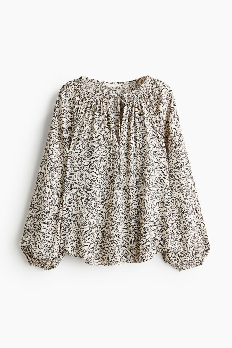 H & M - Oversized Crêpe Blouse - White | H&M (US + CA)