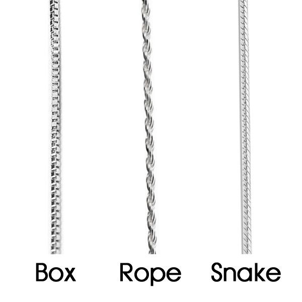 Sterling Silver Chain Box, Snake, & Rope. Lengths 16"-30" CHAIN | TURQUOISE NETWORK