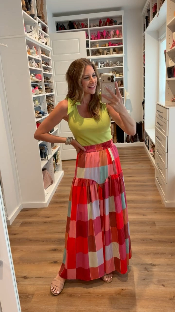 In a small top, small skirt, sandals and accessories-fits tts.

#LTKSeasonal #LTKootd #LTKgrwm