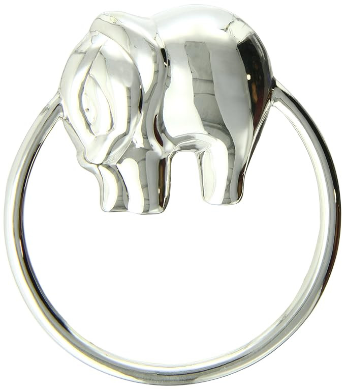 Krysaliis Sterling Silver Baby Rattle, Elephant Ring | Amazon (US)