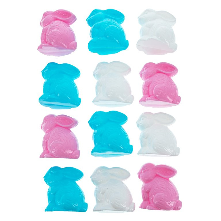 Bunny Trio: Set of 12 Blue, White, and Pink Bunnies Fillable Plastic Easter Eggs | Walmart (US)