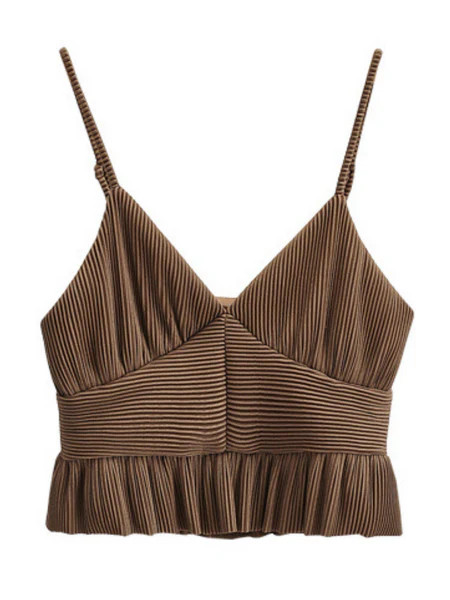 'Julia' Ribbed Ruffled Cami Top (3 Colors) | Goodnight Macaroon