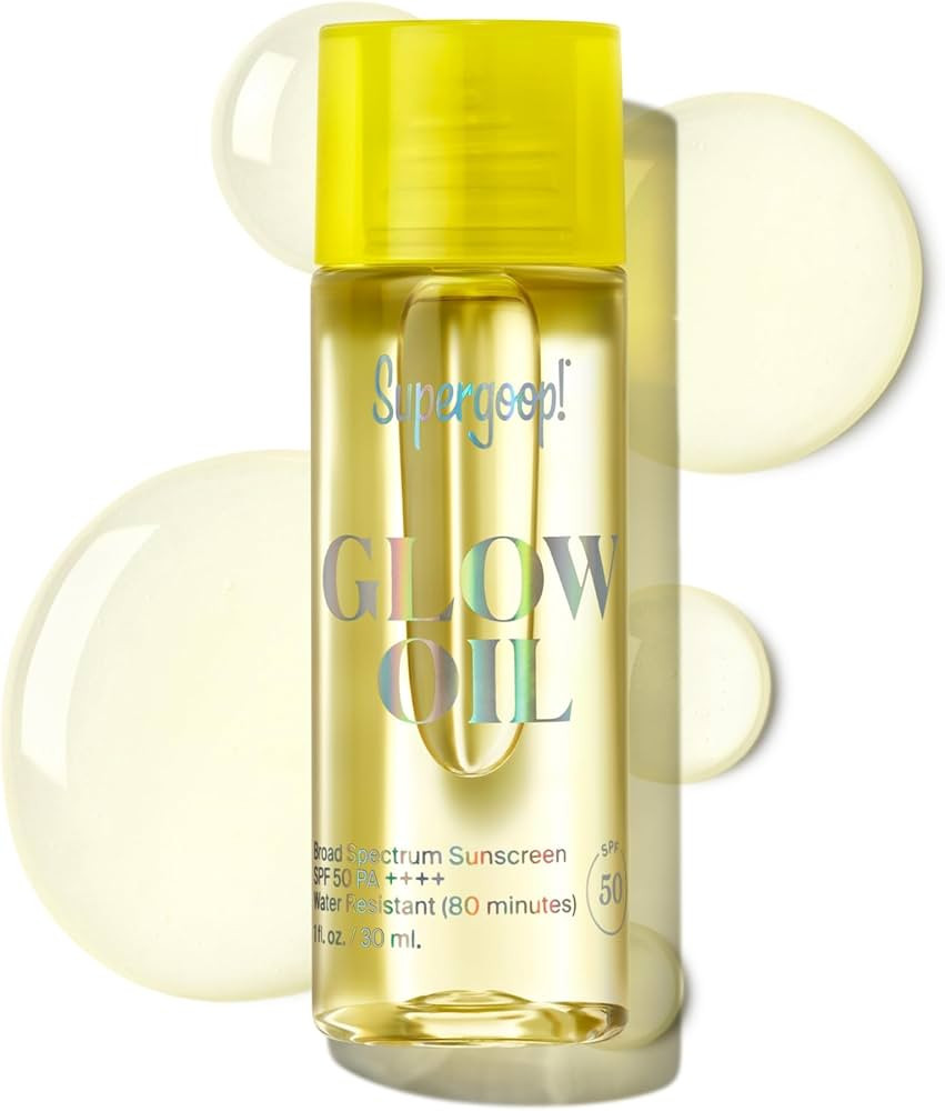 Supergoop! Glow Oil - 1 fl oz - SPF 50 PA++++ Vitamin E Body Oil + Broad Spectrum Sunscreen Prote... | Amazon (US)