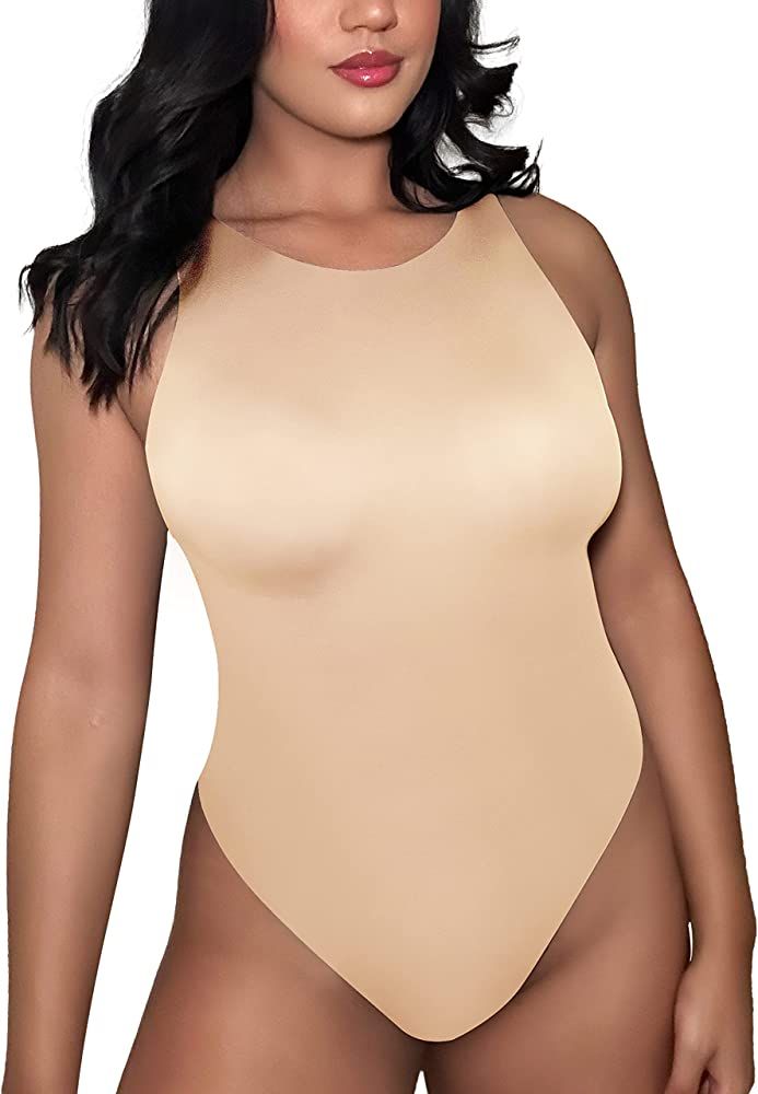 Artdear Women's Bodysuit with Built in Bra - High Neck Sleeveless Tank Tops Body Suit | Amazon (US)