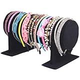 Flexzion Headband Holder Organizer, Headband Display Stand, Jewelry Storage Velvet Rack with Deta... | Amazon (US)