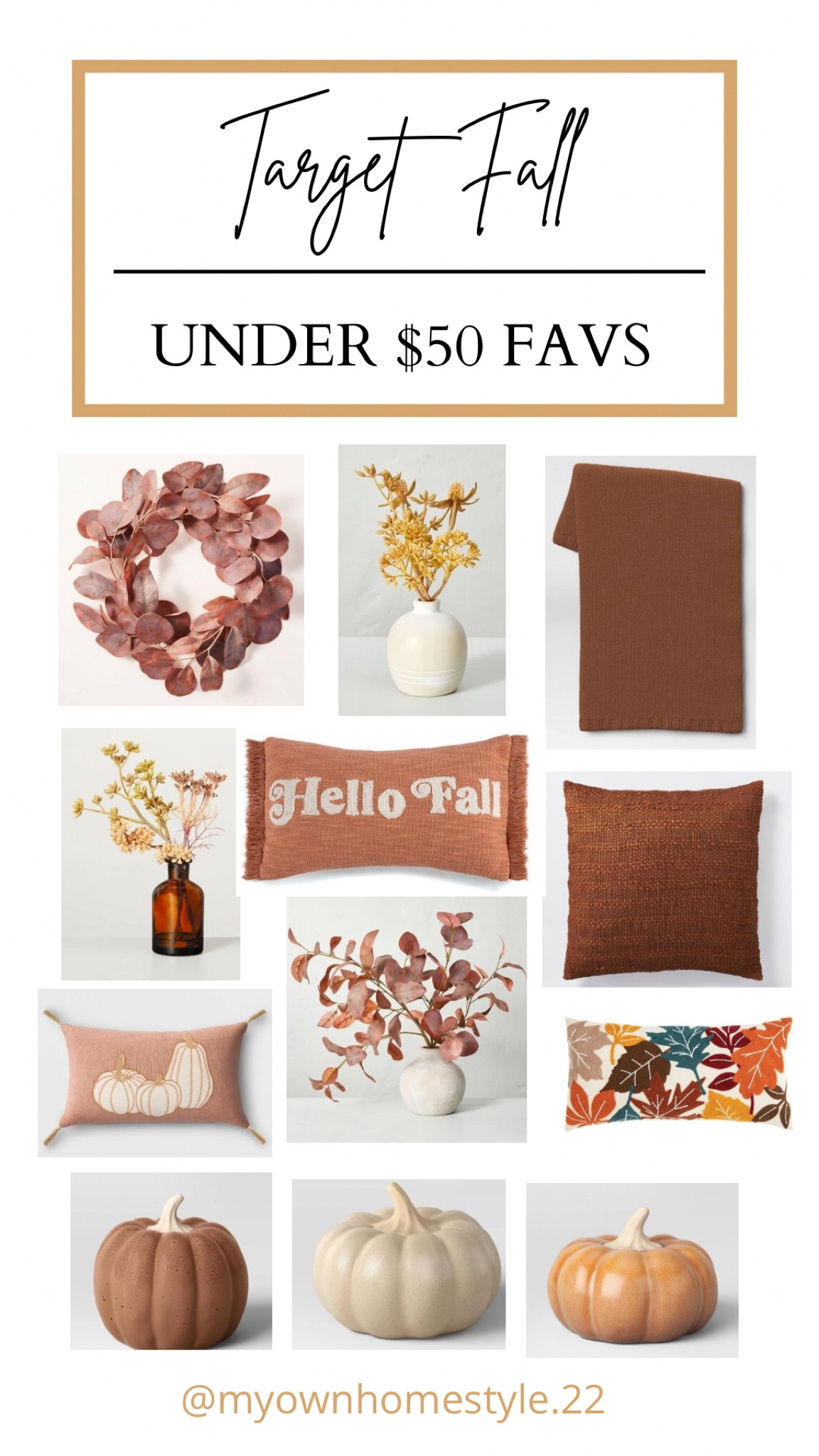 TARGET FALL DECOR UNDER $50

#LTKunder50 #LTKhome #LTKSeasonal