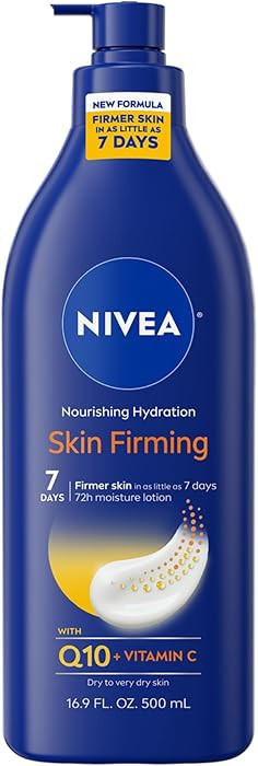 NIVEA Nourishing Hydration Skin Firming Body Lotion with Q10 and Vitamin C, 72-Hour Body Moisturi... | Amazon (US)