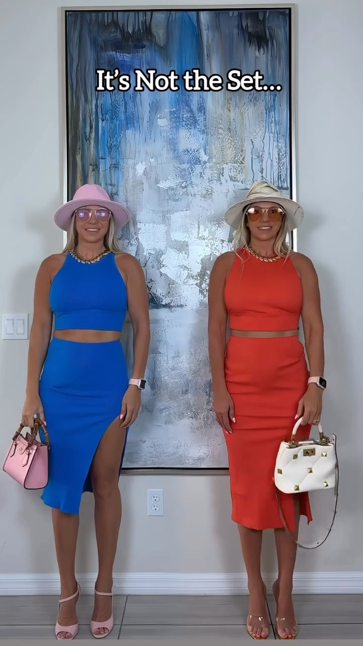 I’m obsessed with both!!!! Matching sets for summer. Super easy to dress them up and down! Easy to pack for travels no need to iron when you arrive!!! Come I’m in few other colors! Wearing size M in both. The blue one I had over a year now! Always reach for it for every vacation!

#LTKgrwm #LTKTravel #LTKSeasonal