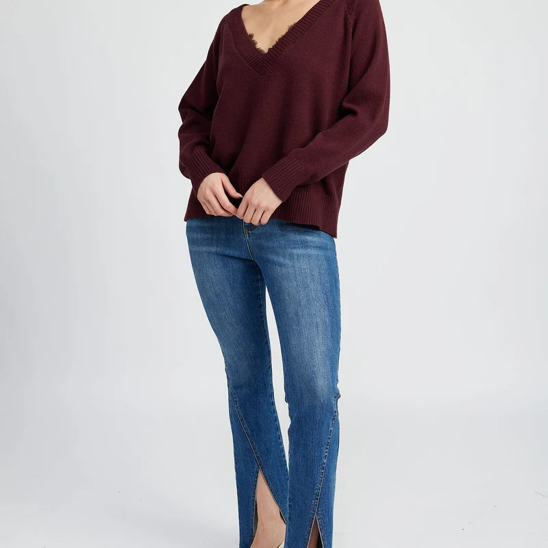 En Saison Cover Knit Sweater - Pink - S | Verishop