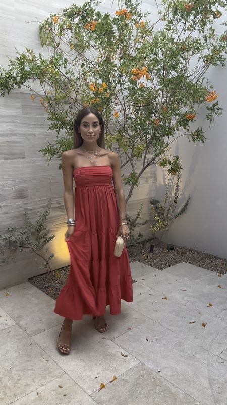 red strapless maxi dress size xxs petite code AFBELBEL 

#LTKFindsUnder50 #LTKFindsUnder100 #LTKSaleAlert