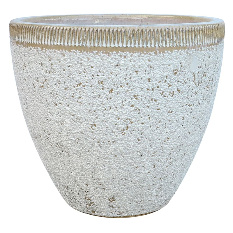 White Rocky Outdoor Planter, Extra Large | At Home