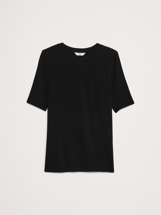 Luxe Wool-Blend Elbow-Sleeve Top | Banana Republic (US)