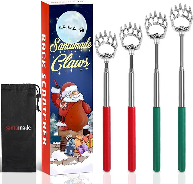 SANTAMADE Bear Claw Back Scratcher 4 Pack - Telescopic Expendable Cool Stuff Gadgets for Dad, Hus... | Amazon (US)