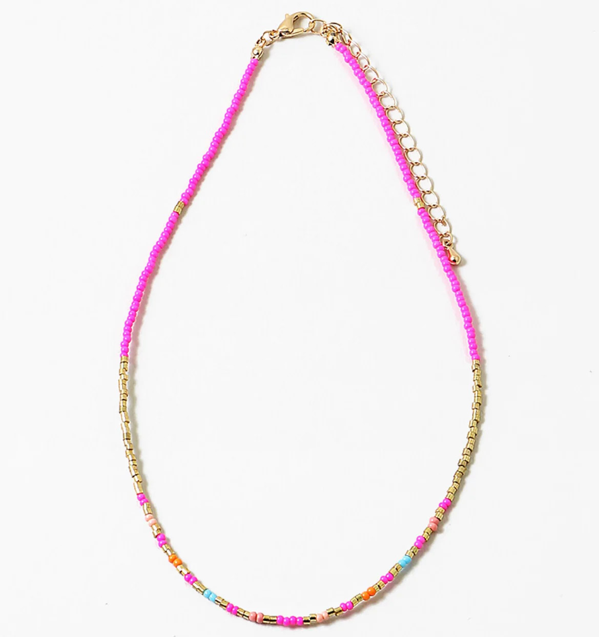 Hot Pink Beaded Necklace | Erin McDermott Jewelry