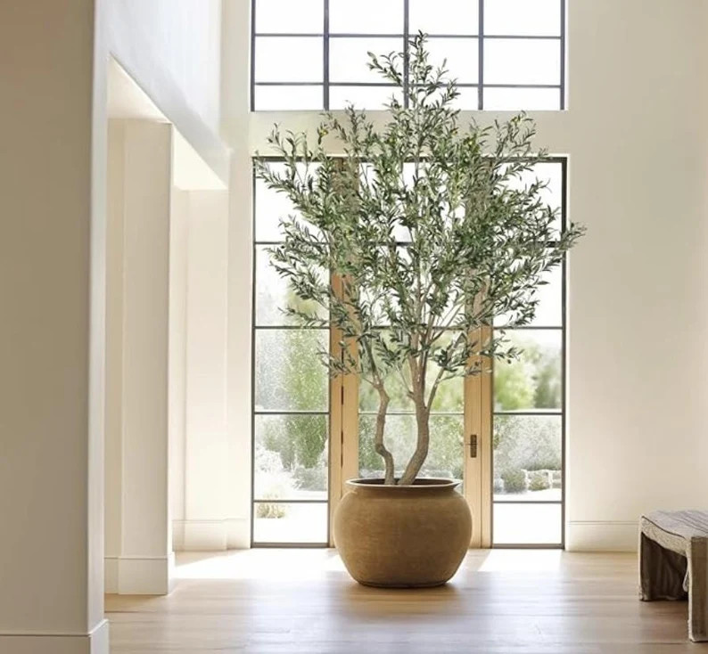 10' Faux Olive Tree, Artificial Olive Tree, 10' Olive Tree, Extra Large Olive Tree, 120 Olive Tre... | Etsy (US)