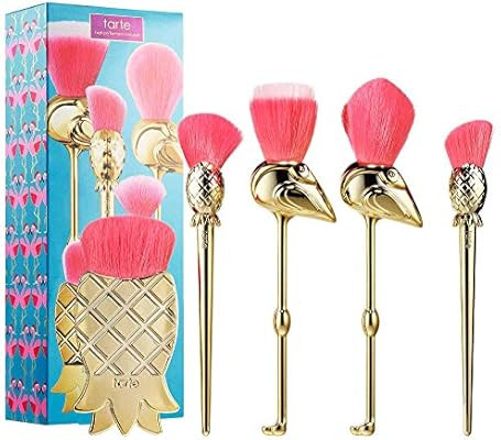 Tarte Let's Flamingle 5 Piece Brush Set Fla-Mingle Inspired by Flamingos & Pineapple | Amazon (US)
