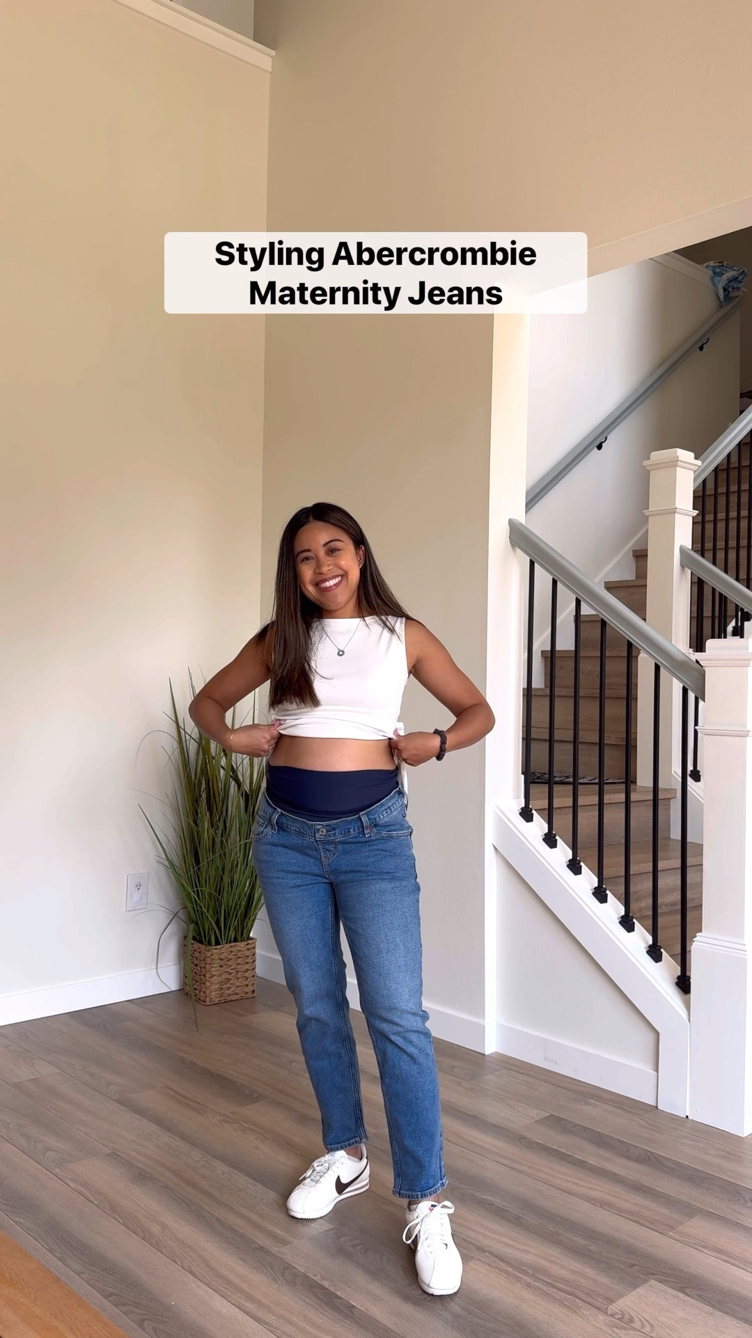 Styling these maternity jeans from Abercrombie for fall! All these fall outfits are petite friendly and bump friendly - I’m 19 weeks pregnant and I’ll be wearing these jeans all fall and winter long. 

#LTKSeasonal #LTKBump #LTKPetite