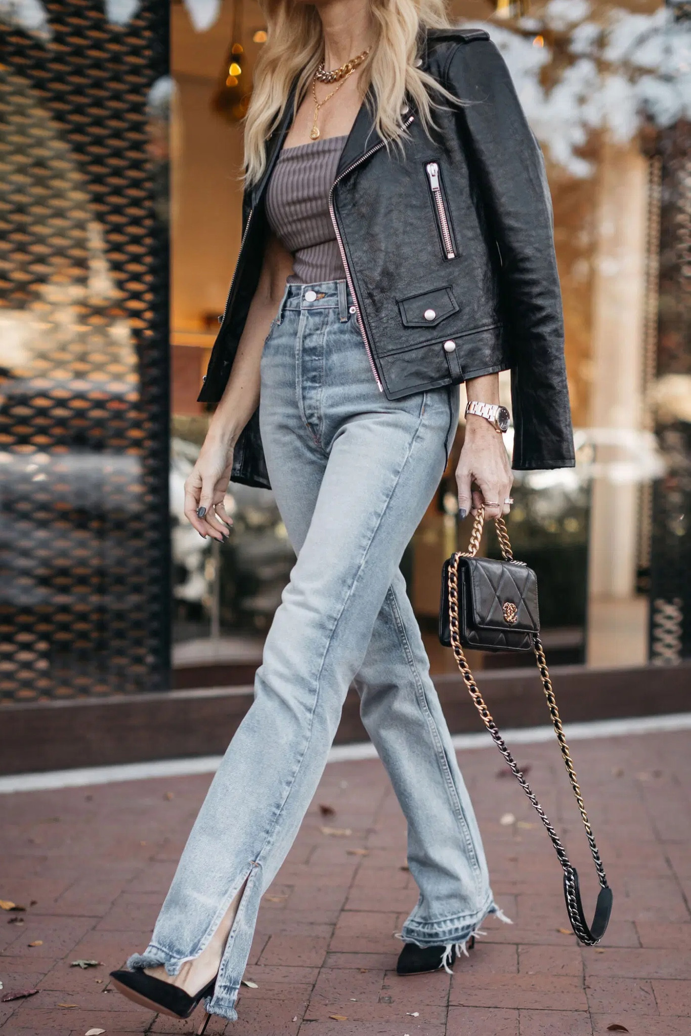 These leg lengthening jeans are perfect for fall and so comfortable! I'm wearing a size 24.

#LTKSeasonal #LTKsalealert #LTKitbag