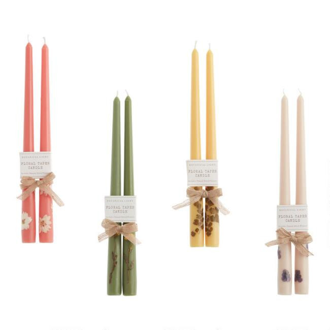 Pastel Botanicals Taper Candle 2 Pack | World Market