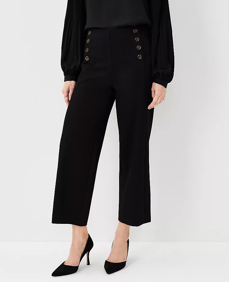 The High Rise Wide Leg Crop Sailor Pant | Ann Taylor (US)