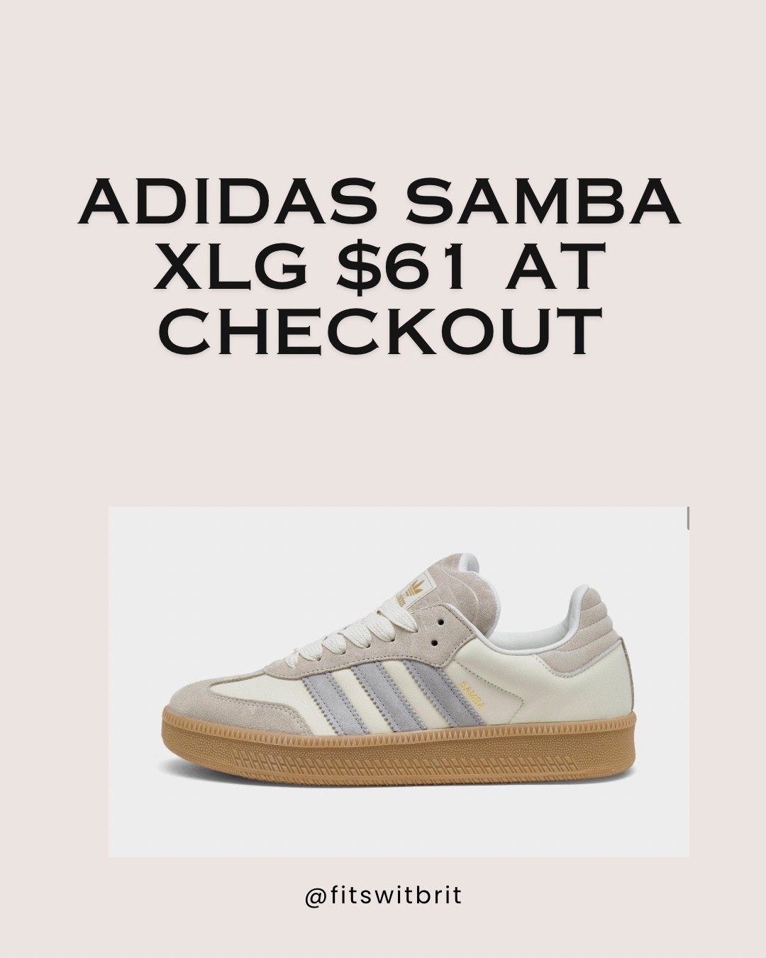 Adidas Samba XLG on sale $61 with code: status25 at checkout 

#LTKSaleAlert #LTKShoeCrush #LTKFindsUnder100