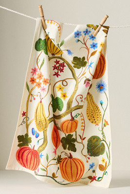 Pumpkins On The Vine Dish Towel | Anthropologie (US)