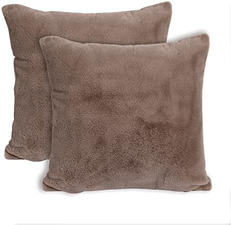 Life Comfort Faux Fur Decorative Pillow Cover, 2 Pack Soft and Fluffy Shaggy Pillow Cases Cushion... | Amazon (US)