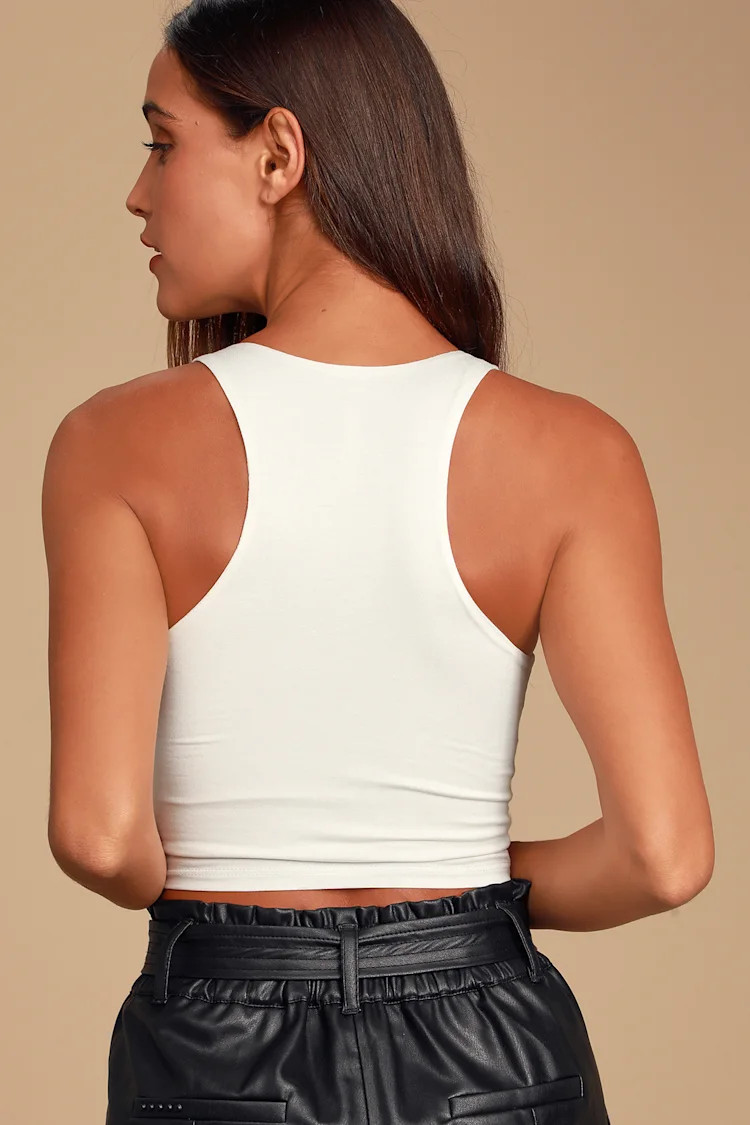 Feel Like Dancing White Crop Top | Lulus (US)